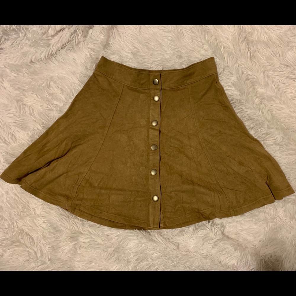 Full Tilt brown suede skater skirt